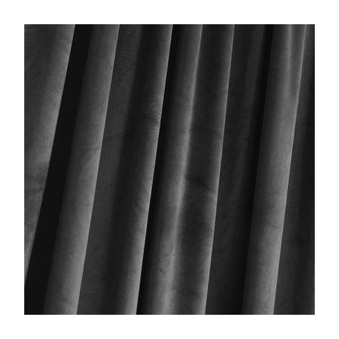 Karališkojo veliūro naktinių užuolaidų komplektas Dark Grey, plotis 410 cm||TavoSapnas