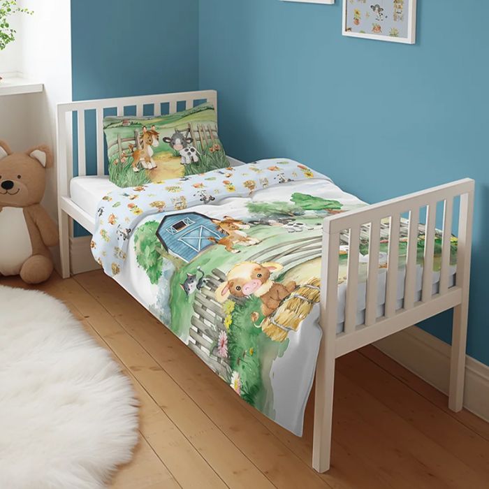 Dvipusė patalynė Mini Ferma, 90x120, 40x60 cm||TavoSapnas