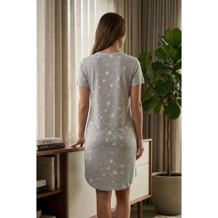 Medvilniniai naktiniai Grey Stars, XL||TavoSapnas