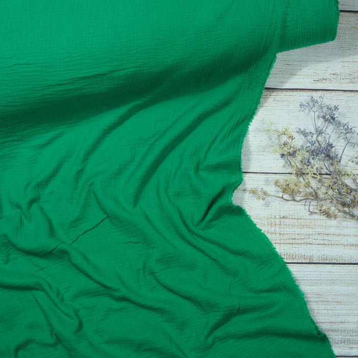 Double gauze muslinas žalias, 0.35x1.35m||TavoSapnas