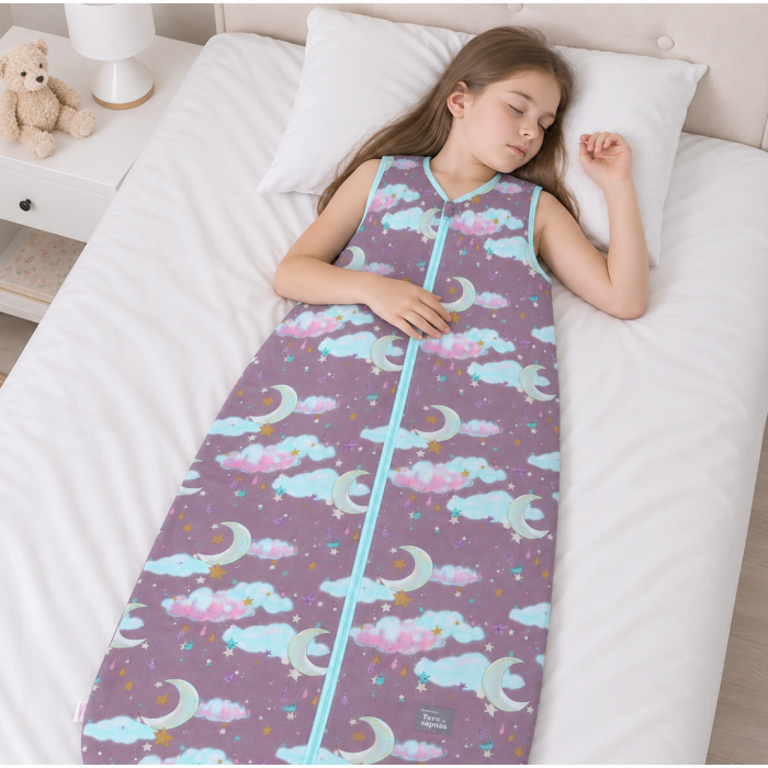 Miegmaišis su dvipusiu užtrauktuku Sapnų karalystė, 140 cm, be rankovių, medvilninis||TavoSapnas