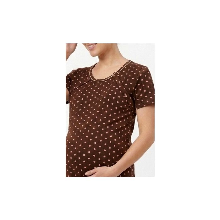 Medvilniniai naktiniai maitinančiai Brown Dots, L dydis||TavoSapnas