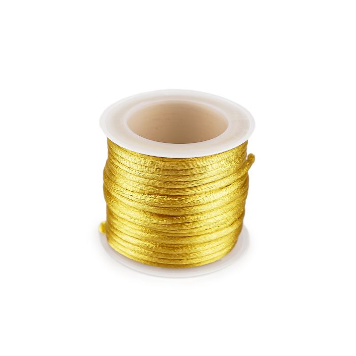 Virvutė atlasinė gold, 2mm (10m)||TavoSapnas