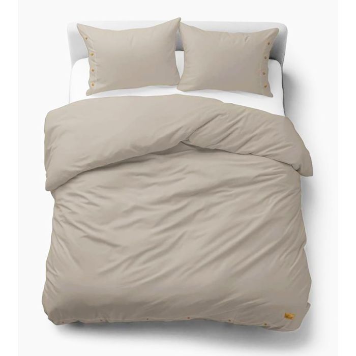 Medvilninė patalynė PURE ECO LINE Taupe, 140x200, 70x80 cm||TavoSapnas