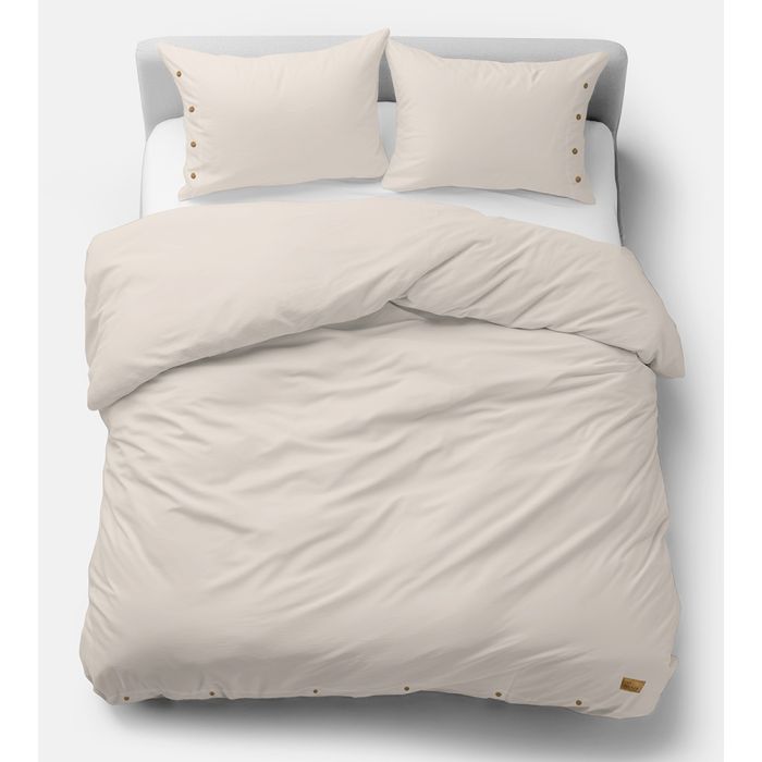 Medvilninė patalynė PURE ECO LINE Beige, 200x220, 70x80 cm||TavoSapnas