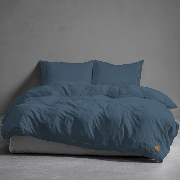 Medvilninė patalynė PURE ECO LINE Denim, 160x200, 70x80 cm||TavoSapnas