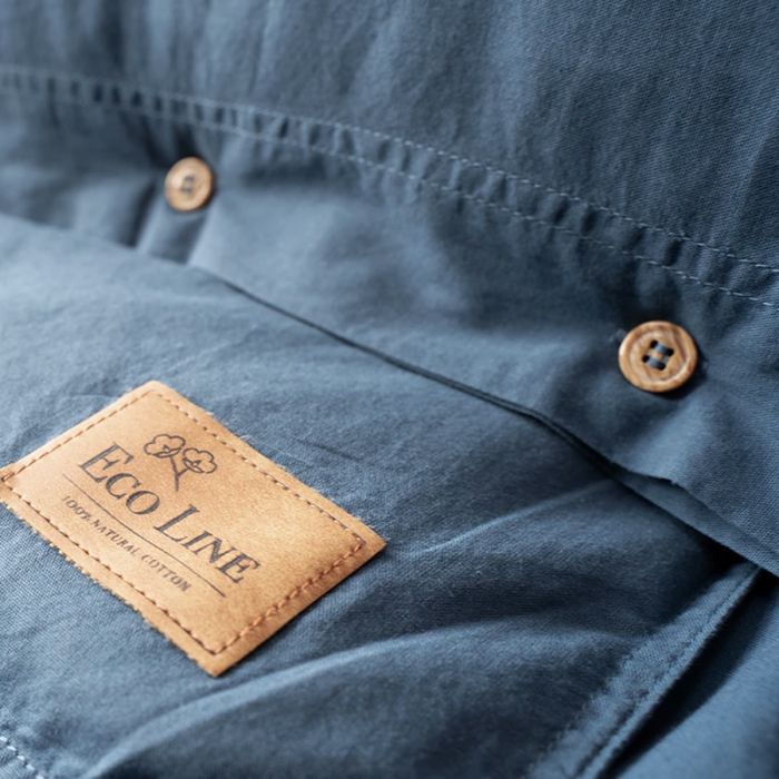 Medvilninė patalynė PURE ECO LINE Denim, 160x200, 70x80 cm||TavoSapnas