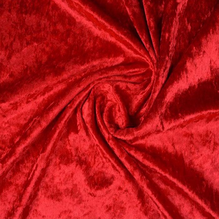 Plonas glamžytas aksomas Red, 0.20x1.50m||TavoSapnas