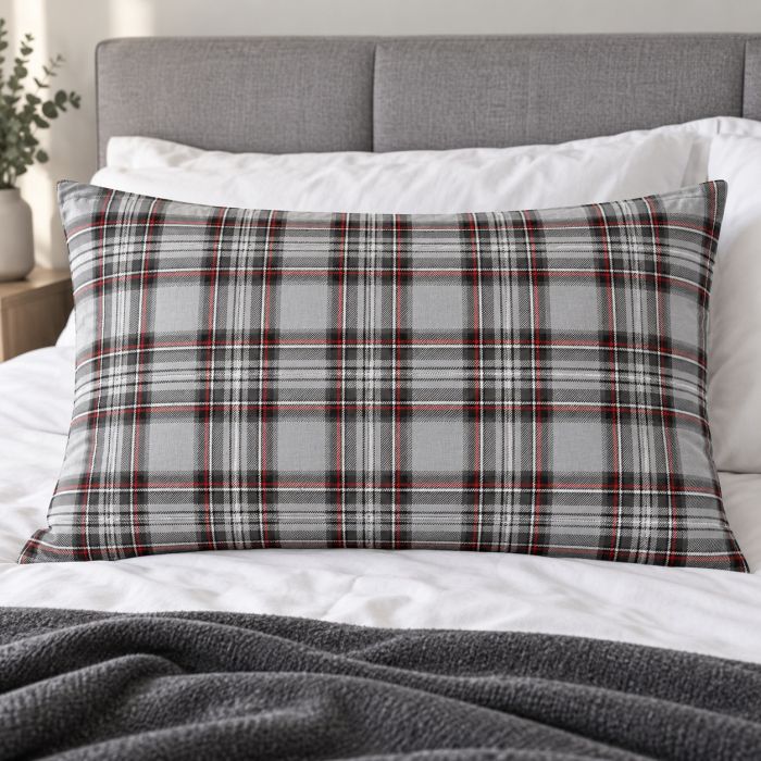 Medvilninis pagalvės užvalkalas su užtrauktuku Tartan, 50x70 cm||TavoSapnas