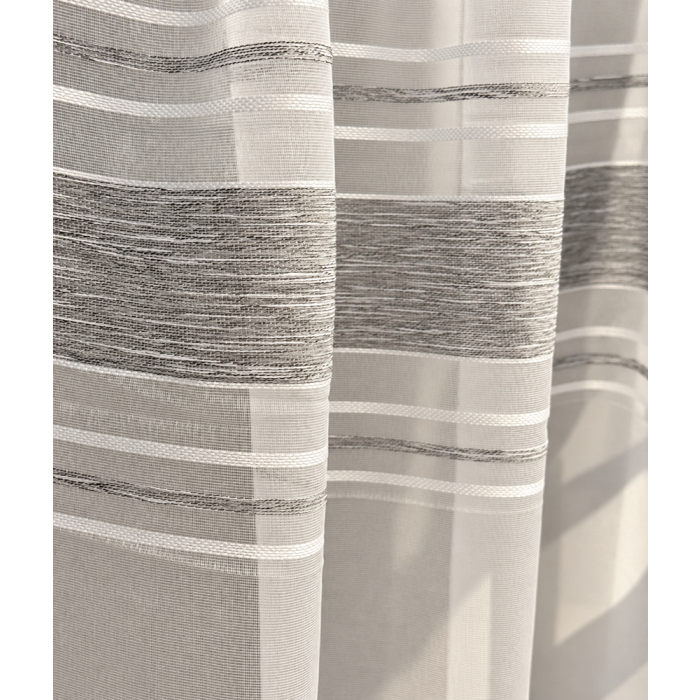 Matuojama dieninė užuolaida Grey Stripes, aukštis 330 cm||TavoSapnas