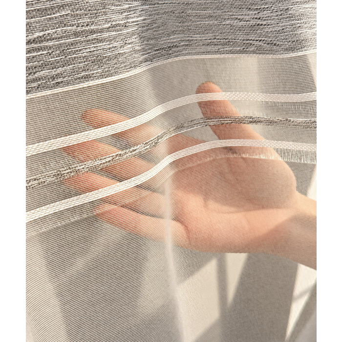 Matuojama dieninė užuolaida Grey Stripes, aukštis 330 cm||TavoSapnas