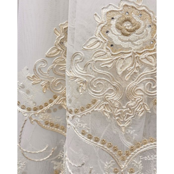 Prabangus dieninės užuolaidos audinys Luxury Rose, aukštis 300 cm||TavoSapnas