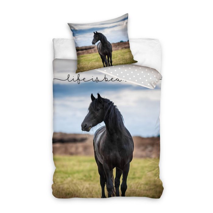 Patalynės komplektas Black Horse, 140x200, 60x70 cm||TavoSapnas