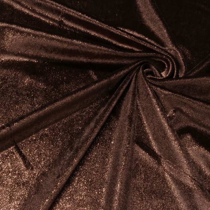 Aksomas Shiny Lurex, rudas, likutis 0.60x0.70m||TavoSapnas
