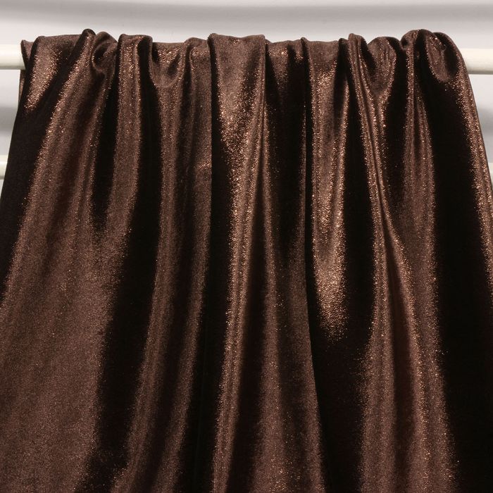 Aksomas Shiny Lurex, rudas, likutis 0.75x0.90m||TavoSapnas