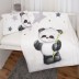 Premium medvilninės flanelės patalynė Panda, 100x135, 40x60 cm||TavoSapnas
