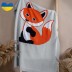 Megztas medvilninis pledukas Pilkas lapiukas||TavoSapnas