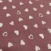 Double gauze muslinas Dark ash pink heart||TavoSapnas