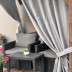 Terasos užuolaida Linen Grey su UV apsauga + surišimas||TavoSapnas
