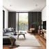 Karališkojo veliūro naktinių užuolaidų komplektas Dark Grey||TavoSapnas