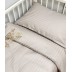 Juostuoto satino patalynės komplektas Beige, 90x120, 40x60 cm||TavoSapnas