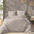 Siuvama Pure Collection damasko medvilnės patalynė Taupe, 220x240 cm||TavoSapnas