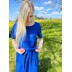 Minkštas plautas linas Royal Blue, likutis 1.30x1.35m||TavoSapnas