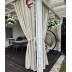 Pasiūta terasos užuolaida Linen Sand su UV apsauga + surišimas||TavoSapnas