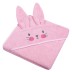Rankšluostis su gobtuvu Pink Bunny, 100x100 cm||TavoSapnas