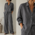 Minkštas plautas linas Dark Grey||TavoSapnas