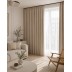 Naktinių užuolaidų audinys Sakura Blackout Beige, aukštis 300 cm||TavoSapnas