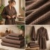 Medvilninis audinys WAFFLE rudas, 0.45x1.45m||TavoSapnas