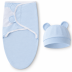 Trikotažinis vystyklas-kokonas su kepuryte Baby Blue, 48 cm||TavoSapnas