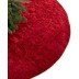 Plonas glamžytas aksomas Red, 0.35x1.50m||TavoSapnas