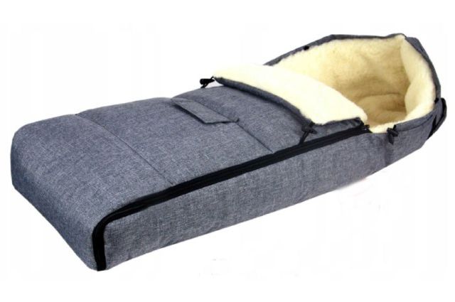 Vilnonis žieminis vokelis Gray Jeans|Satininės paklodės|TavoSapnas
