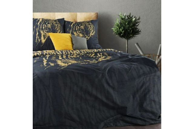 Premium patalynės komplektas Golden tiger|Satininės paklodės|TavoSapnas