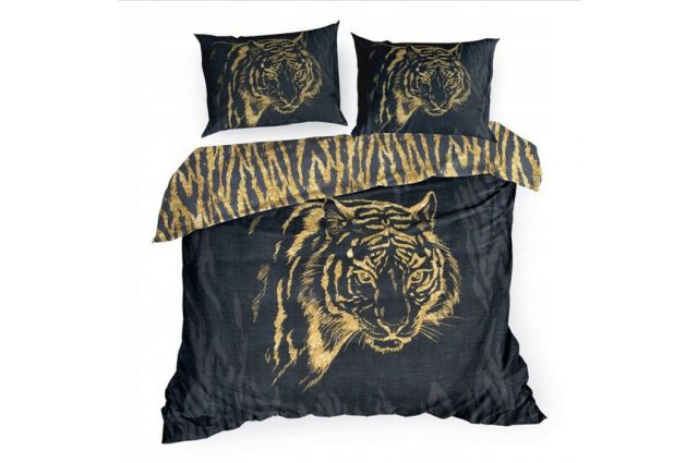Premium patalynės komplektas Golden tiger|Satininės paklodės|TavoSapnas