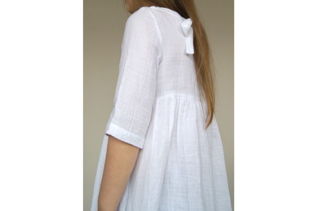 Double gauze muslinas Grey dots||TavoSapnas