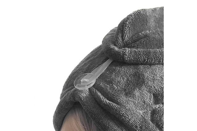 Plaukų rankšluostis-turbanas Pilkas||TavoSapnas