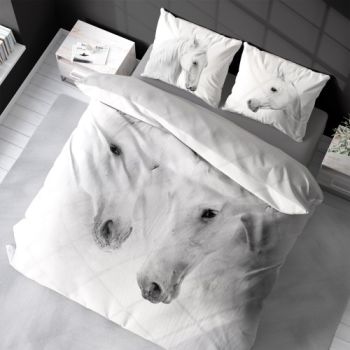 Medvilnės patalynės komplektas Žirgai, 160x200, 70x80 cm|Vaikiška patalynė|TavoSapnas