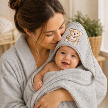 Rankšluostis su gobtuvu I Love Mom, 100x100 cm|Prekės namams|TavoSapnas