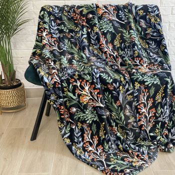 Pliušinis pledas Flowers, 200x220cm|Patalynė|TavoSapnas