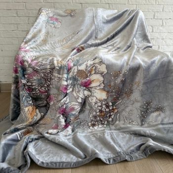 Pliušinis pledas Flowers, 200x220cm|Patalynė|TavoSapnas