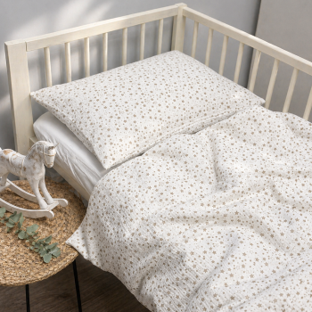Muslino (double gauze) patalynės komplektas Mini Stars, 90x120, 40x60 cm|90x120 cm |TavoSapnas