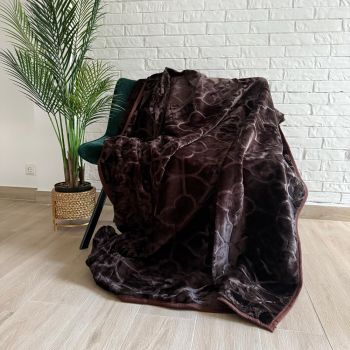 Storas pliušinis pledas Dark Brown, 160x210 cm|Patalynė|TavoSapnas