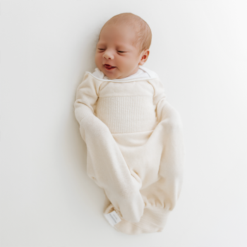 Didelis Swaddellini miegmaišis Natural, 5.4-8.2 kg, organinės medvilnės|Kūdikio miegas ir priežiūra|TavoSapnas