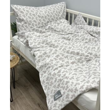 Patalynės komplektas kūdikiams iš kolekcinės medvilnės Lapelių jūra, 100x135, 40x60 cm|100x135 cm |TavoSapnas