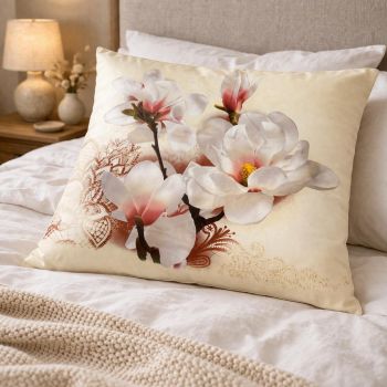 Medvilninis pagalvės užvalkalas su užtrauktuku Orchidėja, 70x80 cm|Patalynė|TavoSapnas