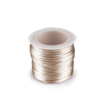 Virvutė atlasinė beige, 2mm (10m)|Audiniai|TavoSapnas