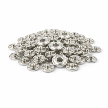 Spaudės prisiuvamos sidabro, 11.5mm (6vnt.)|Spaudės|TavoSapnas